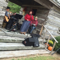 Carol Dabney singing for the folks at the Scott's fall festival